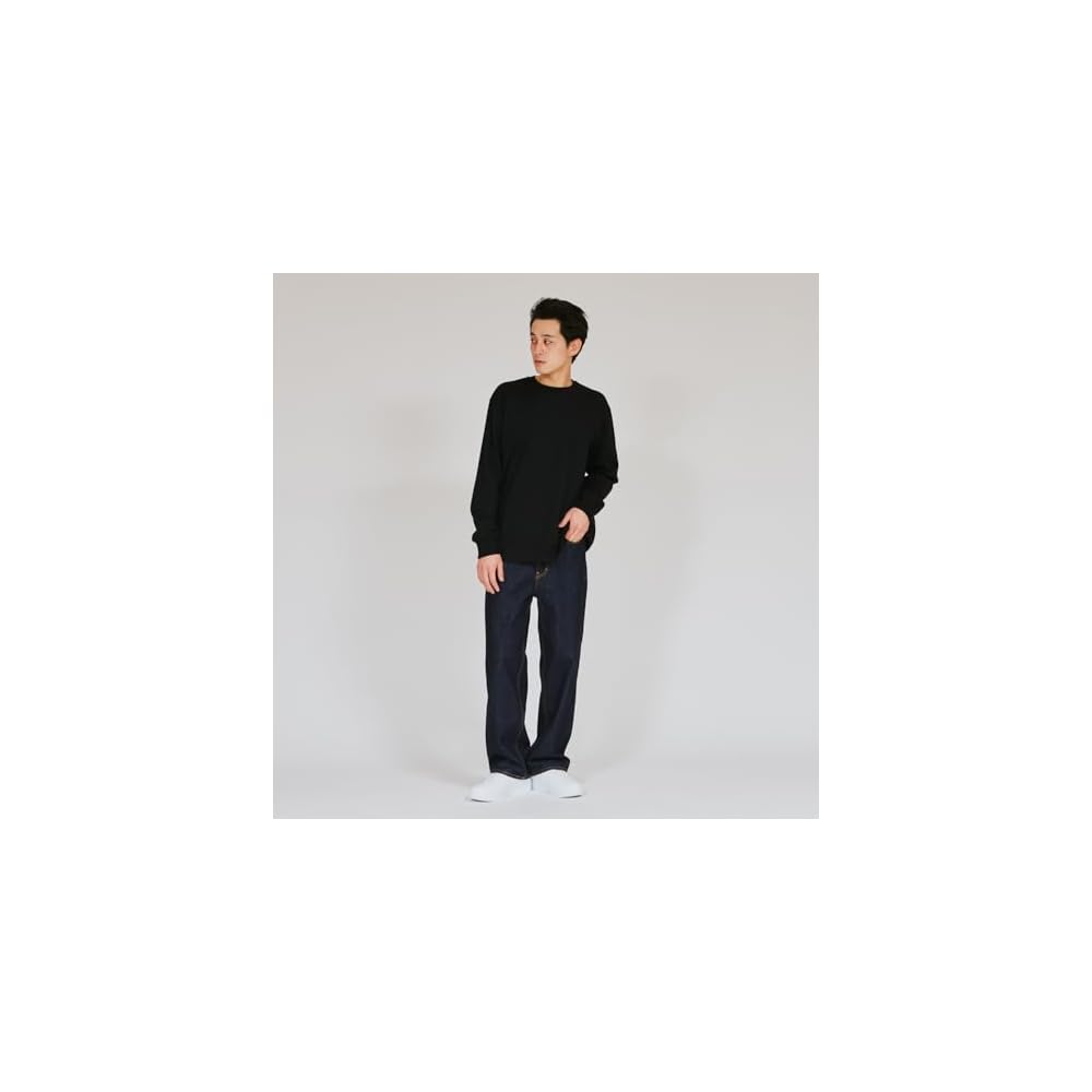 Undershirt, 100% Cotton, 1 Pack, Hanes T-Shirt KURO Crew Neck Long Sleeve T-Shirt, Men's Innerwear,
