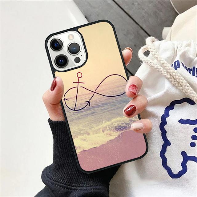 Classical Small Anchors Phone Case Cover For iPhone 17 Air 15 16 14 13 12 Pro Max 11 Pro Max Plus Coque Shell