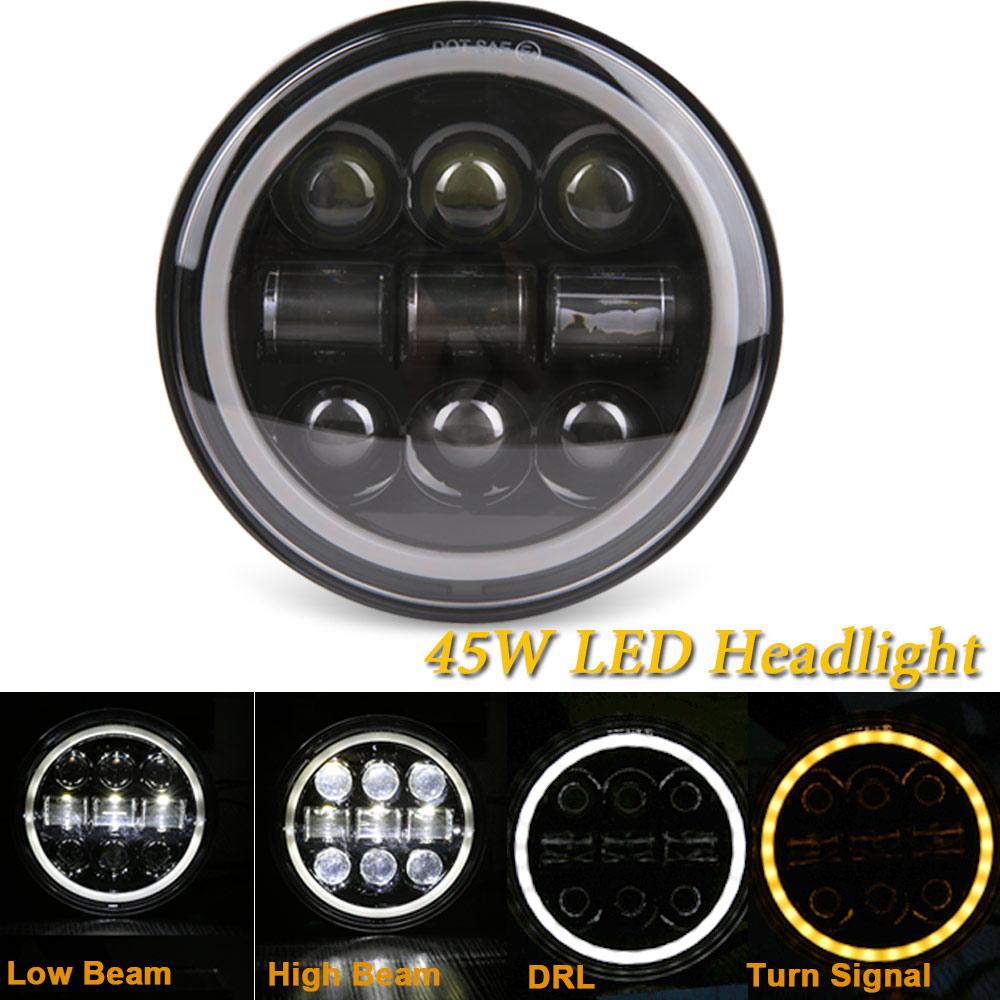 Светодиодные вспомогательные фары для мотоцикла 5,75" Светодиодная фара для скутера в сборе Мотоциклетная светодиодная фара для мотоцикла Harley