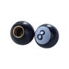 8 Ball" Billiards Dustproof Rustproof Tyre Stem Air Caps Wheel Caps Dust Cover Valve Stem Caps