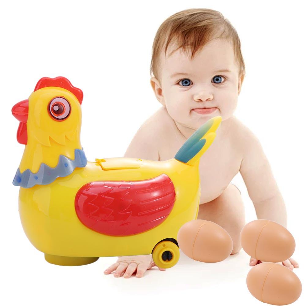 Educational Electric Laying Egg Sound Music Electric Hen Toy For Kids Chicken Toy Doll Boys Girls