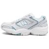 NB 452 Comfortable Versatile Lace-Up Mesh Synthetic Leather Low-Top Running Shoes Women Sneaker White Blue WX452WO