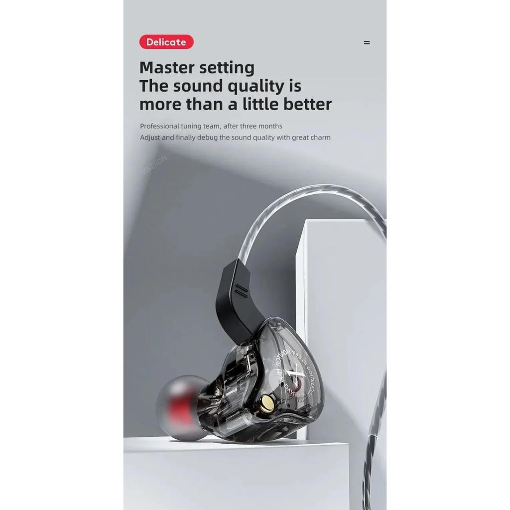 Original X2 Dynamic Wired Earphones HIFI Heavy Bass Earbuds In Ear Gaming Headphones Monitor Sport Noise Cancelling Headset Mic