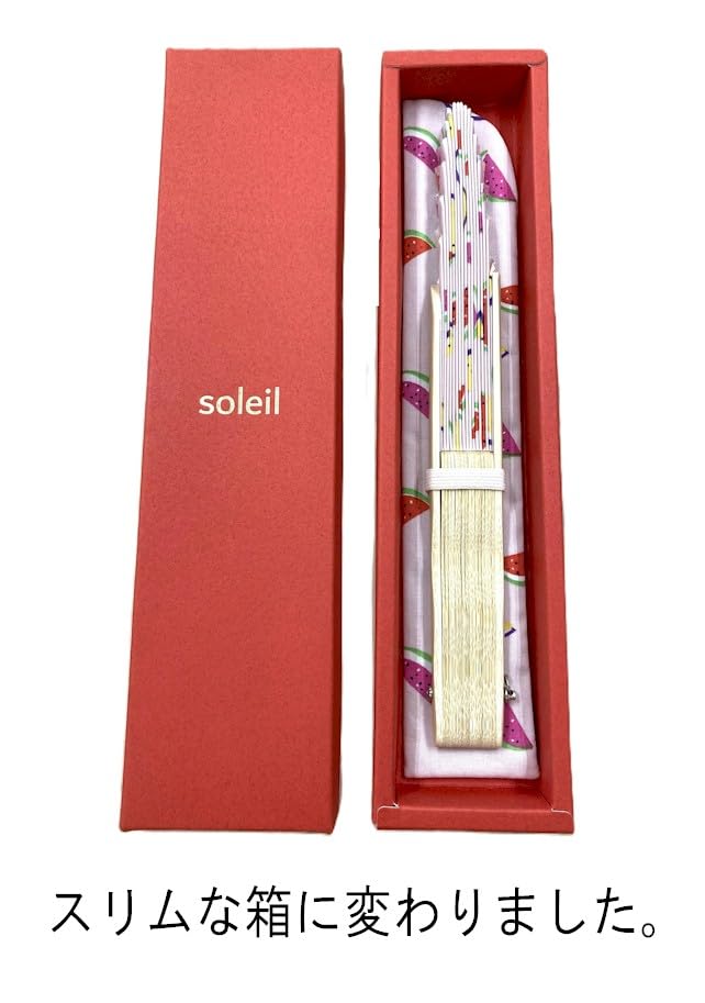 [Nishikawa Shoroku Shoten] Летний веер с чехлом, Soleil, Женский модный веер, Подарок, День матери (Синий цветок)