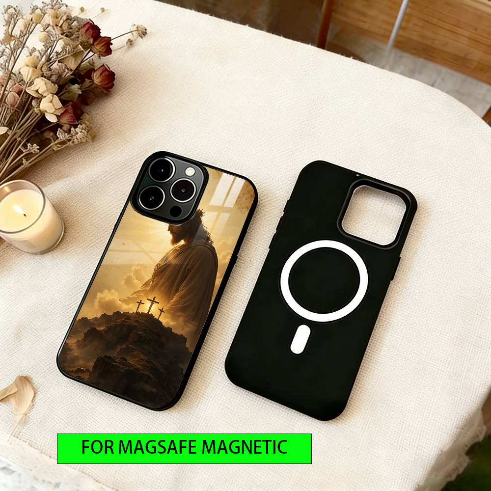 Jesus Christ Phone Case For iPhone17,16,15,14,13,12,11 Plus,Pro Magnetic with Magsafe Wireless Charging