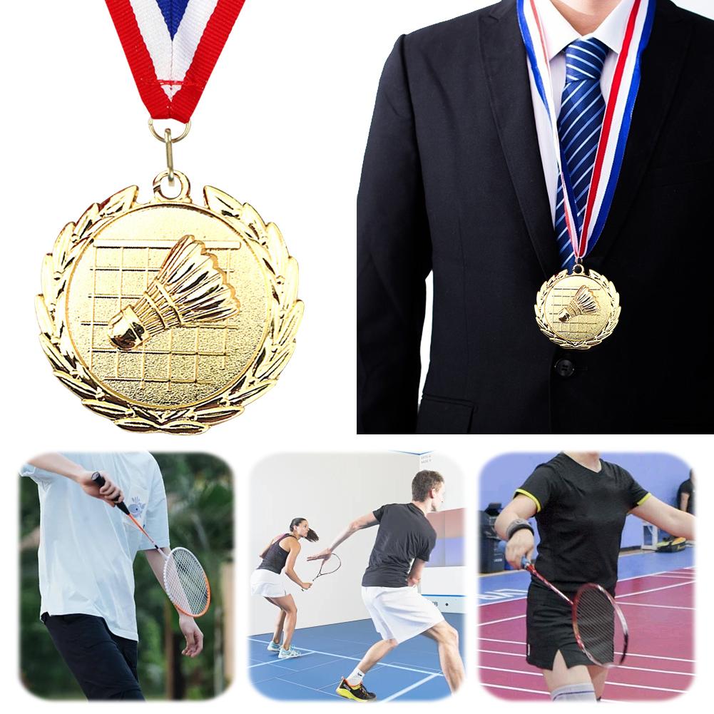 5cm Badminton Medal Gold/Silver/Bronze Medal Zinc Alloy Metal Winner Medals Badminton Award Medals for Party Activities