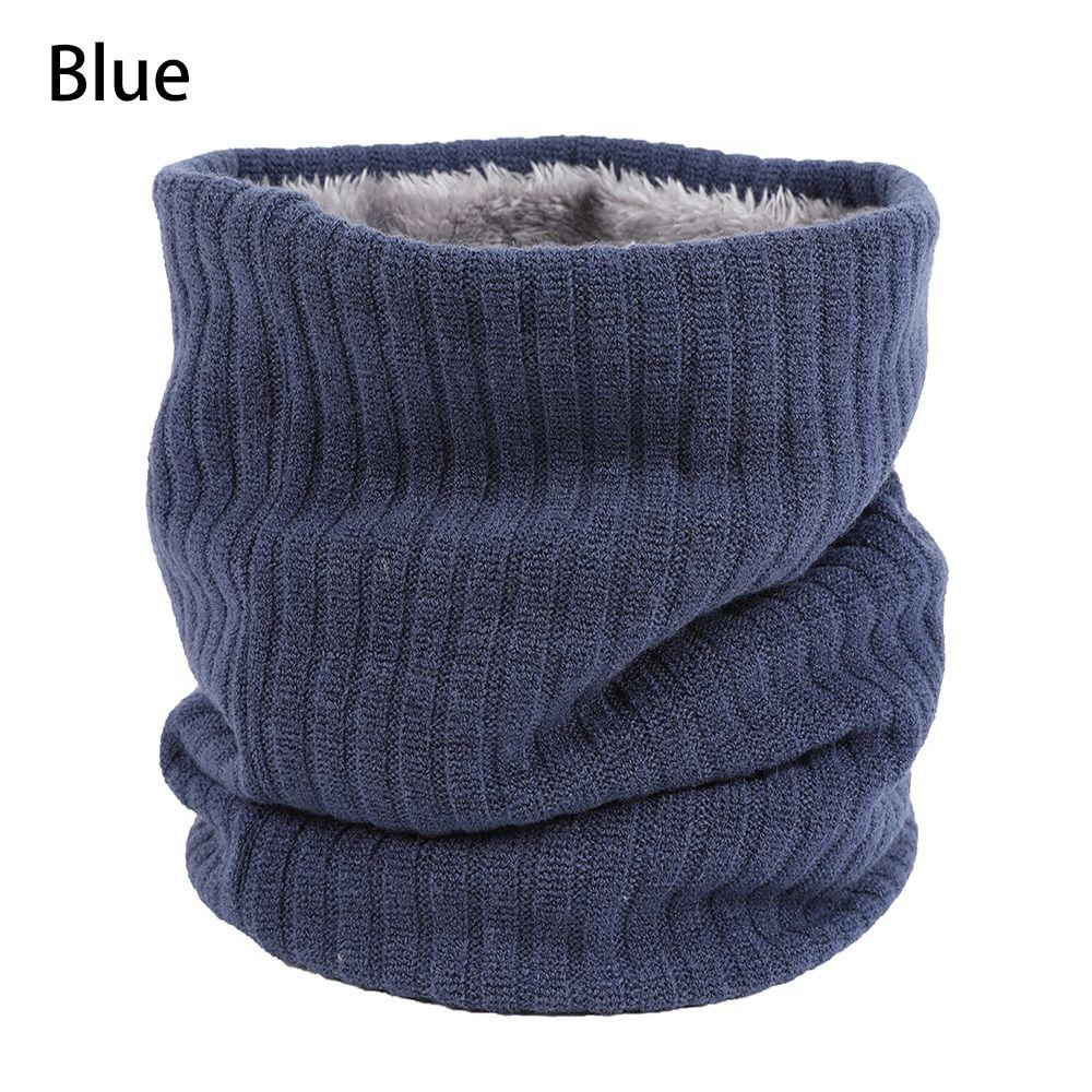 Windproof Knitted Neck Warmer Winter Neck Gaiter Fleece Lined Scarf Circle Loop Scarves