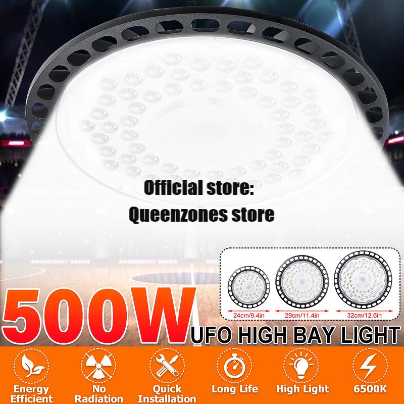 Ультратонкий 220 В 200/300/500 Вт НЛО светодиодный светильник с высоким пролетом, водонепроницаемый IP65, коммерческое промышленное освещение, склад, светодиодный светильник с высоким пролетом