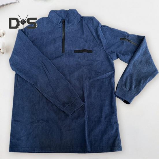 Осенне-весенняя мужская рубашка на молнии с полуоткрытым воротником-стойкой, однотонная, формальная, деловая, эластичная, для офиса, встреч, повседневная