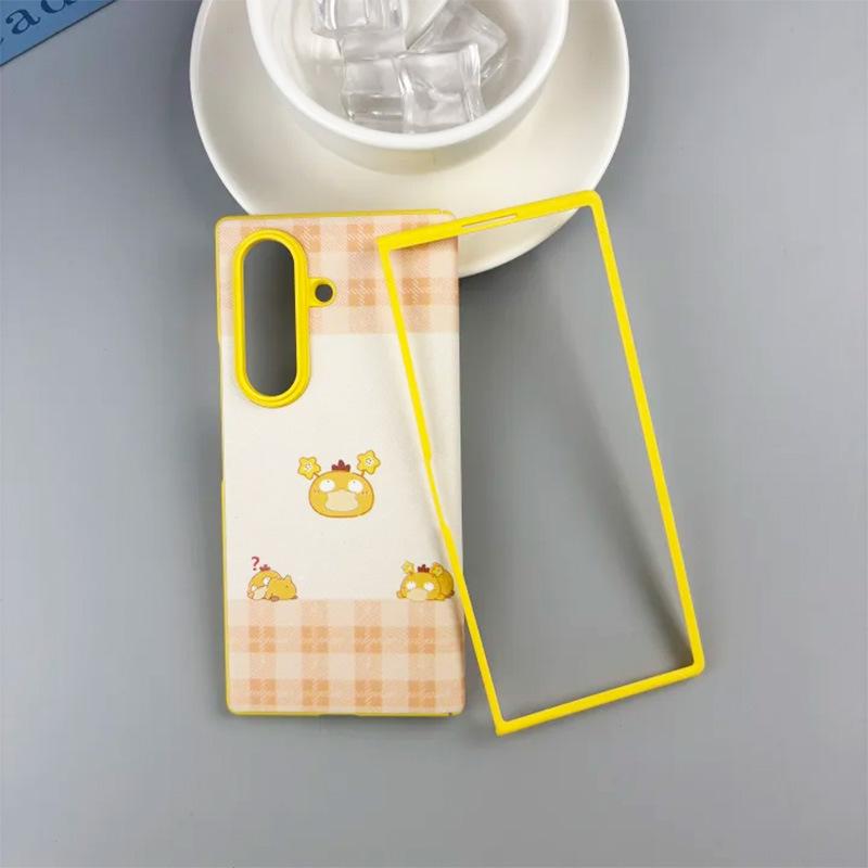 Подходит для Samsung fold7 милый чехол для мобильного телефона новый up до утки складной экран fold6 всесторонний магнитный чехол пленка интегрирована
