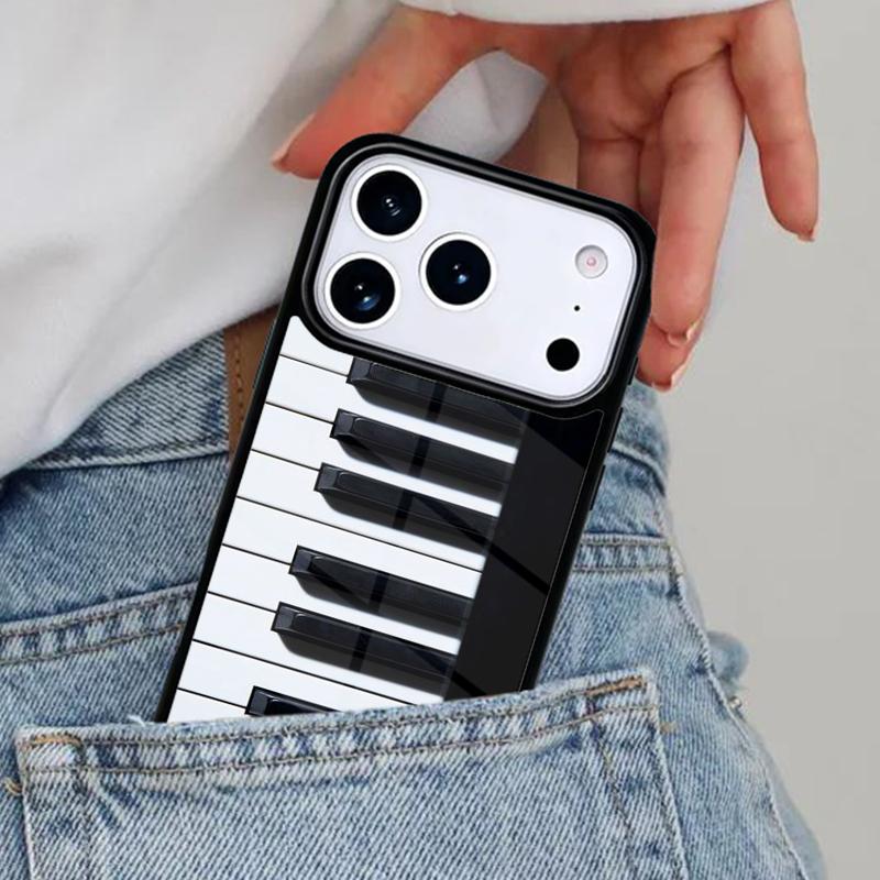 Клавиши пианино Винтажные ноты Чехол для телефона для iPhone 17ProMax 12 13 14 15 16e 17 Pro Max Plus Air Cover