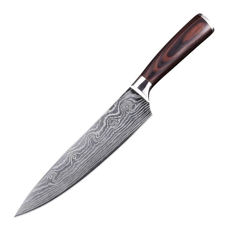 8-inch Chef Professional Japanese-style Damascus Steel Meat Cutting Tools Cooking Tools Kitchen Supplies