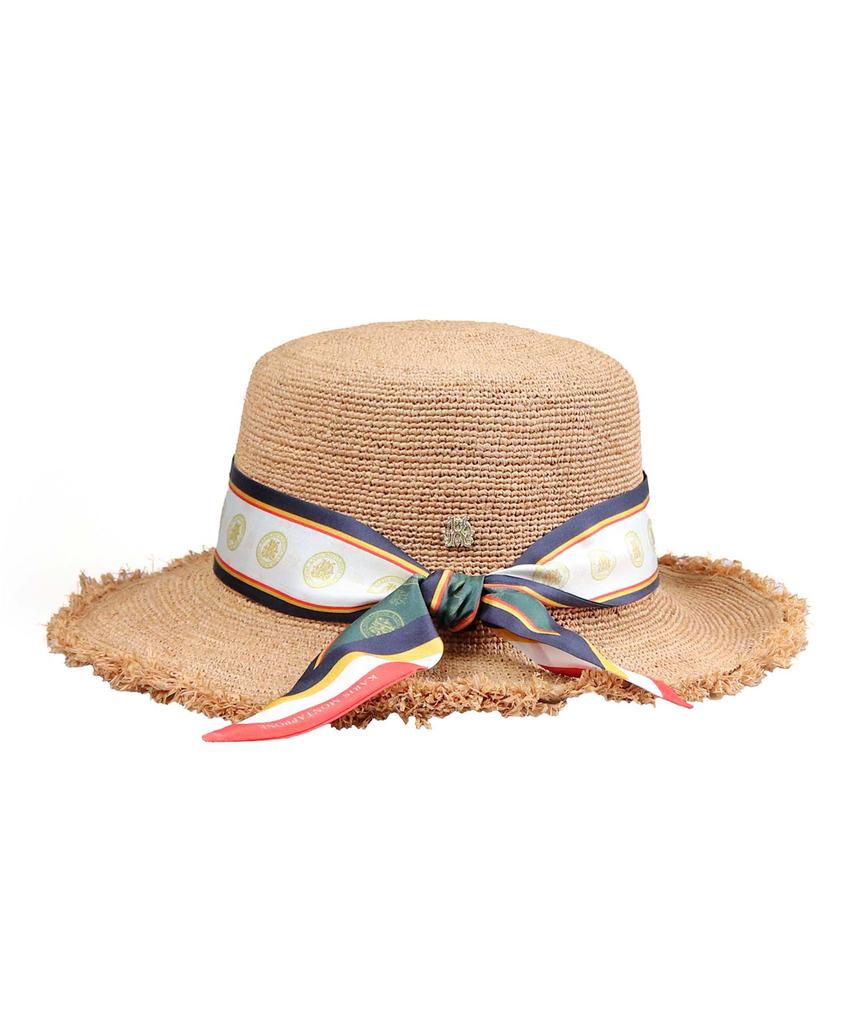 Kaliseumontapone Ailish Raffia Twilly Boater Hat Straw Hat