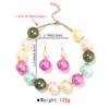 New Arrival Palace Style Vintage Mixed Color Pearl Necklace Luxury Elegant Earrings Jewelry Set Trendy Gifts For Women