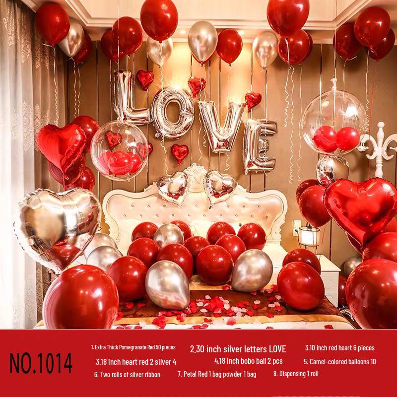 Набор свадебных воздушных шаров 'Рубиновый гранат'