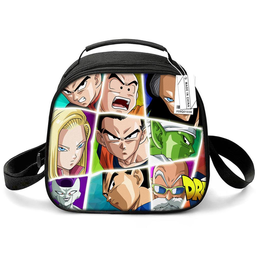 Детская сумка для обеда Dragon Ball, Сумка-ланчбокс для начальной школы, Сумка-холодильник, Мультяшная переносная сумка для еды на плечо