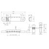 GOTOH Stop Tailpiece, Chrome (PGE-101ZT-C) GE101Z-TC