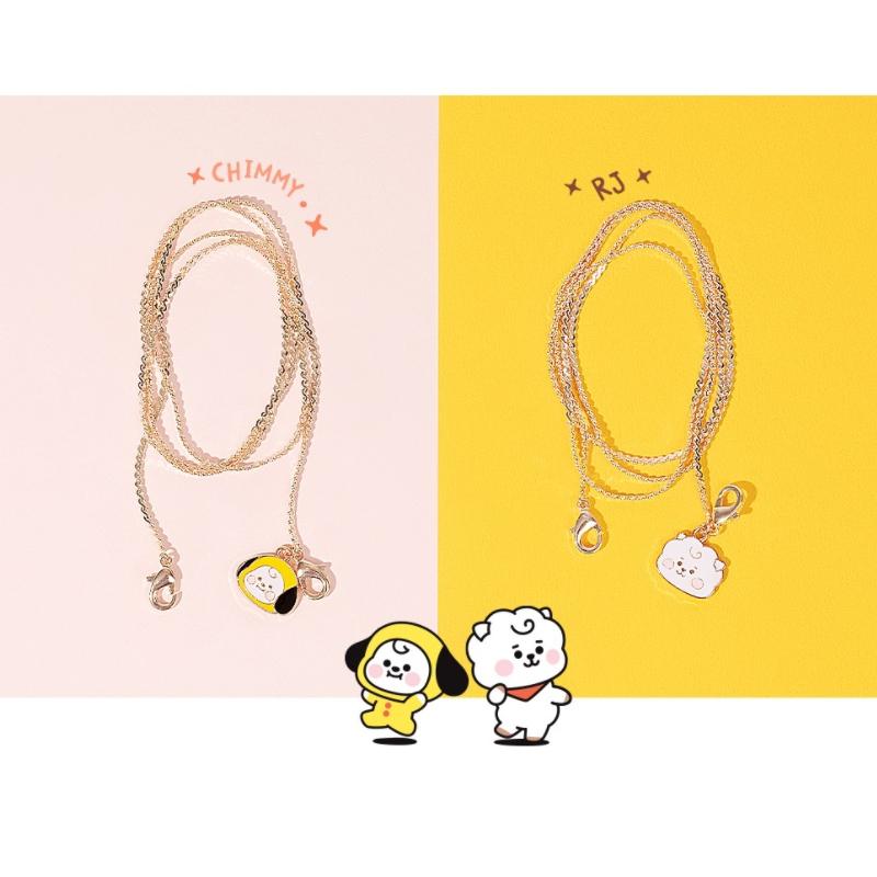 BTS BT21 Официальная маска-подвеска, ожерелье, ремешок с маской, цепочка для очков, двойного назначения, креативная анти-потерянная цепочка для маски