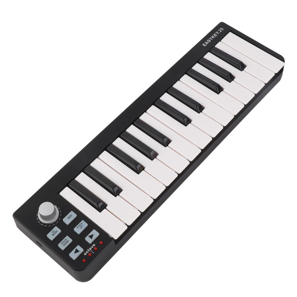 Portable MIDI Keyboard Controller Mini 25 Key USB MIDI Controller for Win 11 10 8 7 for Vista for OS X