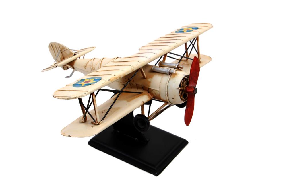 Decorative Metal Airplane 2 Wings