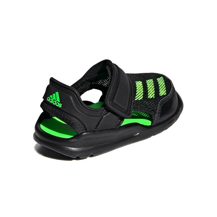 adidas Fortaswim Противоскользящие Амортизирующие Низкие Детские и Малышовые Кроссовки Черные Для Младенцев и Малышей FV8860