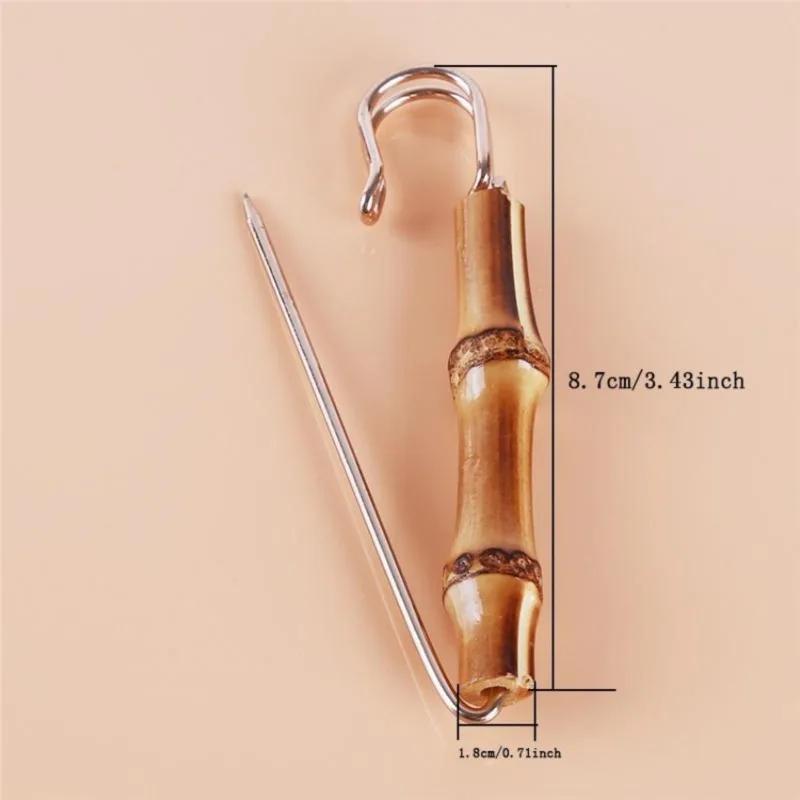 Fashion Shirt Suit Suit Bamboo Section Metal U-shaped Brooch Brooches for Women