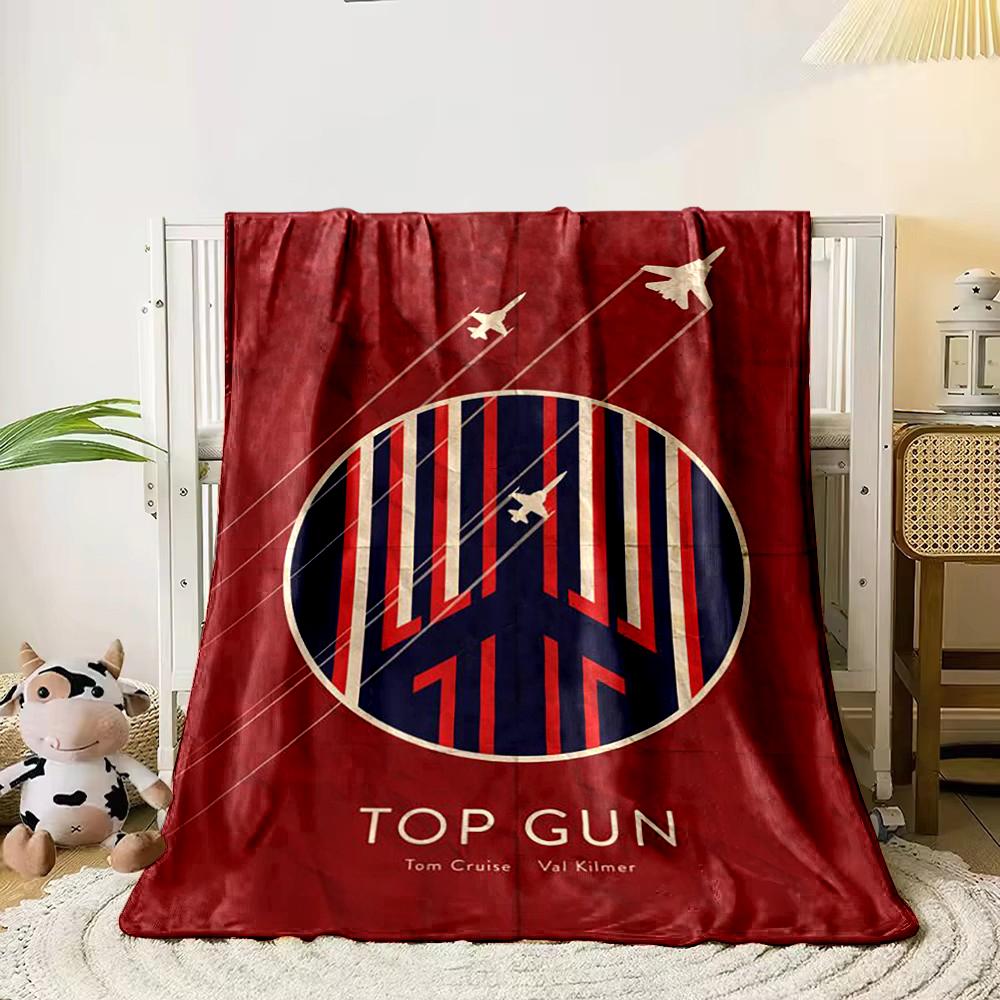 Top Gun themed blanket with fighter jets Flannel blanket for bedroom, living room, sofa, and nap sofas