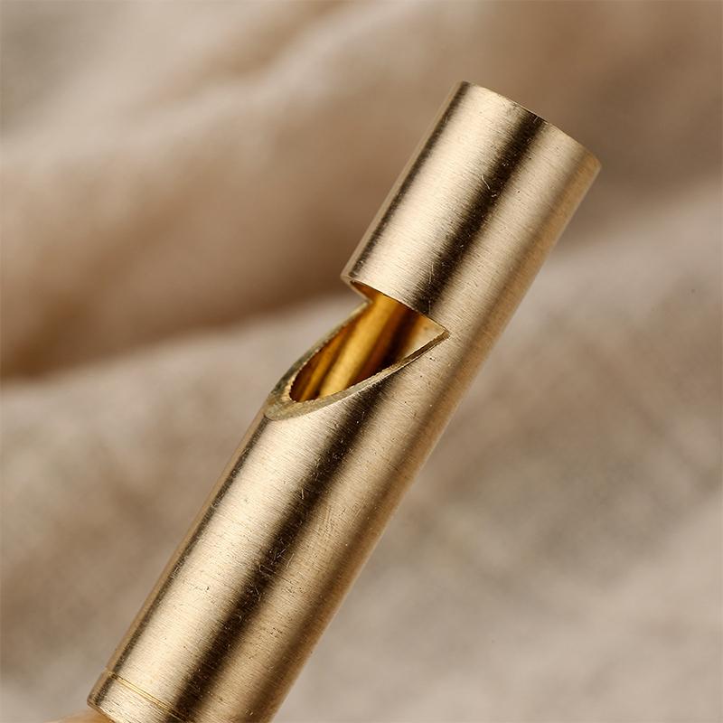 Мини Водонепроницаемые Карманные Инструменты Чистая Латунь Ручная Работа Подвеска Оборудование Выживания Edc Свисток Свисток Судьи Брелок Латунный Свисток