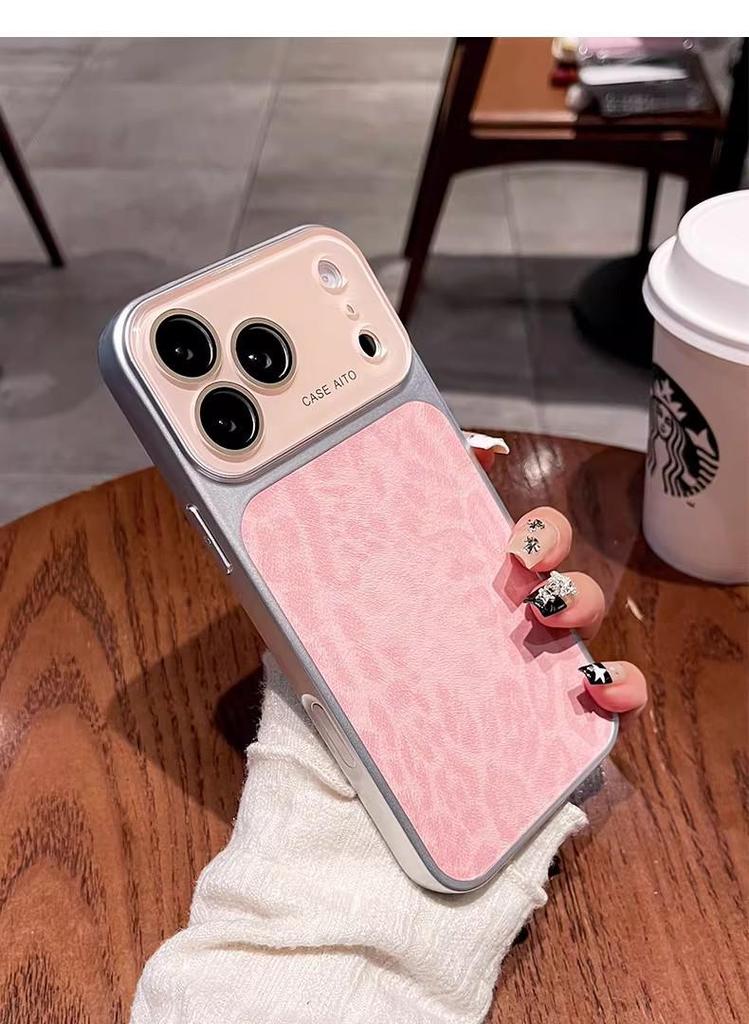 Чехол для iPhone 17 Pro Max с принтом под леопардовую кожу, с большим окном и полной защитой от падений