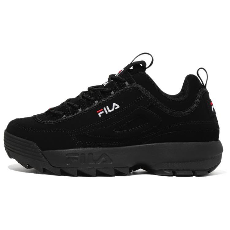 Fila Disruptor 2 1998 Искусственная кожа Устойчивая к истиранию Устойчивая к истиранию Низкие Повседневная обувь Унисекс Полностью черные 1FM00864F_001