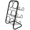 Black Metal Freestanding Wine Rack for 6 Bottles 22.5x39cm