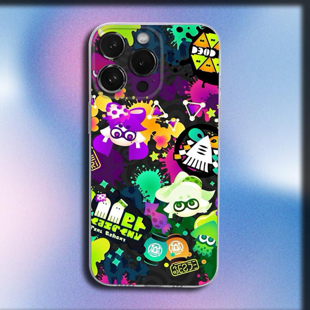 Чехол для телефона S-Splatoon 3 для iPhone 16,15,14,13,12,11 Plus,Pro,Max,XR,XS,X,Plus,SE,Mini Прозрачный Мягкий Чехол