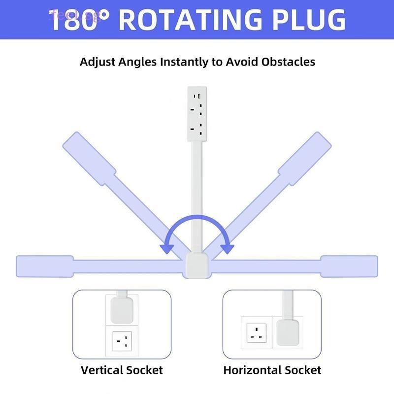 Домашний Офис Электрическая Настенная Розетка Поворотная Розетка-Удлинитель Регулируемая Длина Удлинитель Электрических Розеток Разъем Питания