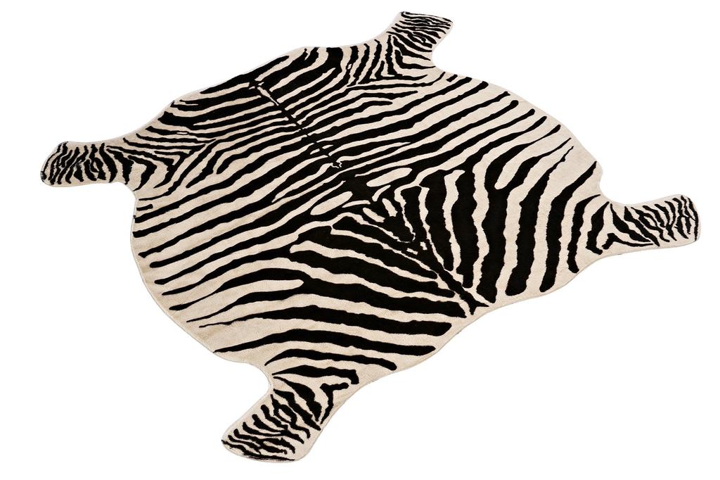 Townssilk Zebra Carpet, Animal Print Faux Fur Carpet, 4x4.6 Feet, Home Rug…