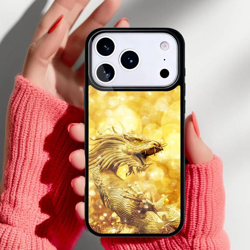 Желтый чехол для телефона с драконом для iPhone 17 Air 16e 15 14 13 Pro Max Задняя крышка для 12 11 Pro Coque