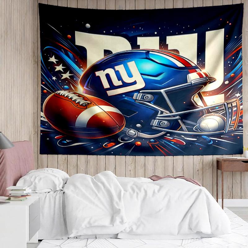 Гобелен с логотипом New York Giants для спальни, эстетичный гобелен для класса, настенное панно для гостиной, общежития, офиса, идеальный креативный подарок