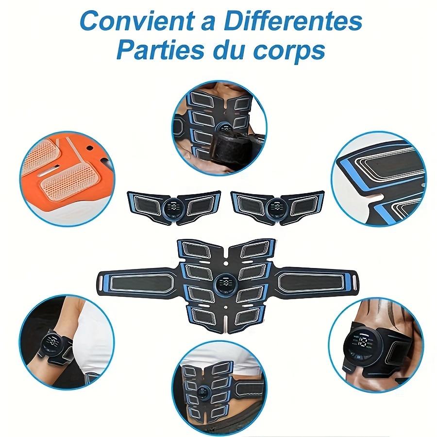 Перезаряжаемый EMS Фитнес Массажный Пояс - 6 Режимов, 18 Уровней Интенсивности, Тренажер для Мышц и Стимулятор для Физиотерапии, Питание от Литиевой Батареи