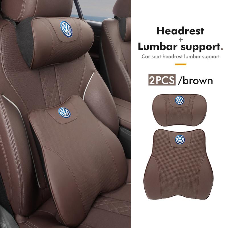 Hub Caps For Volkswagen VW Car Headrest Lumbar Support Memory Cotton Fatigue Relief Cushion Scirocco Jetta Beetle Golf 4 5 6 Pas