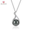 Classic Women Pendant Necklace With Freshwater Imitation Black Pearl Gemstones