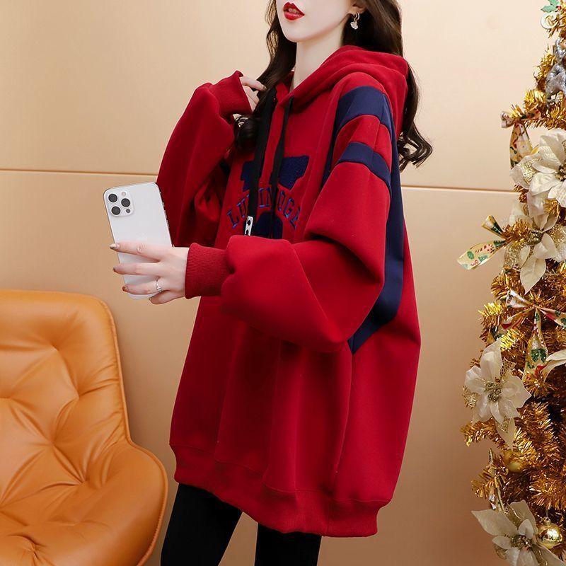 Свитшот с капюшоном из вышитого бархата Silver Fox с добавлением хлопка