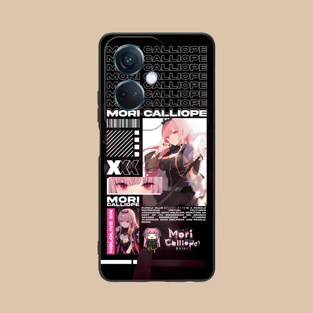 Матовый чехол для мобильного телефона из ТПУ с принтом Holo Mori Calliope для OPPO Reno 14 13 12 11 10 9 8 7 6 5 F T Pro 5G Цветная защитная крышка