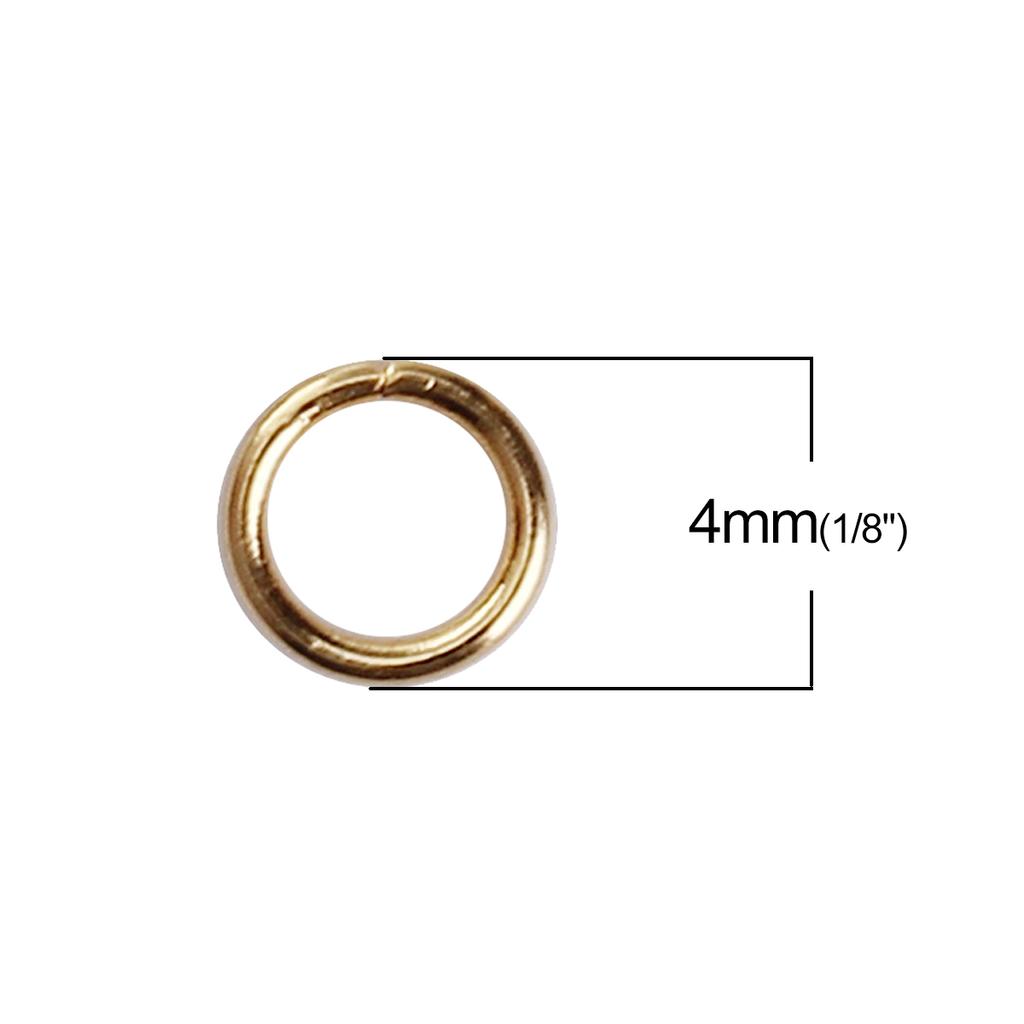 50 PCs 3.5mm-6mm Stainless Steel Connector Jump Rings Links Hooks Clasps For Diy Jewelry Finding Making Accessories
