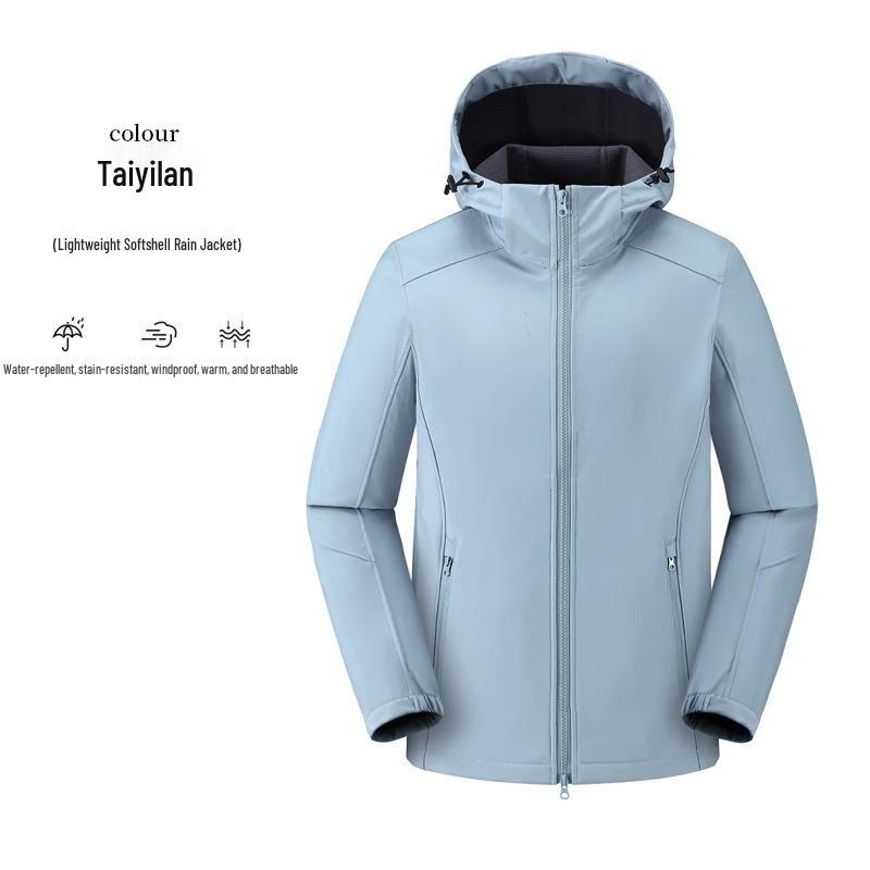 High-End Custom Logo Soft Shell Windbreaker Jacket for Company Employees
