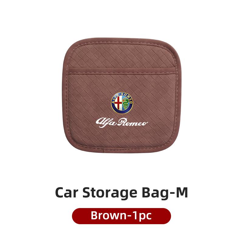 qctfz6 Plaid Self-Adhesive Storage Hanging Bag For Alfa Romeo Giulietta 159 147 156 166 Mito Giulia GT Stelvio Tonale