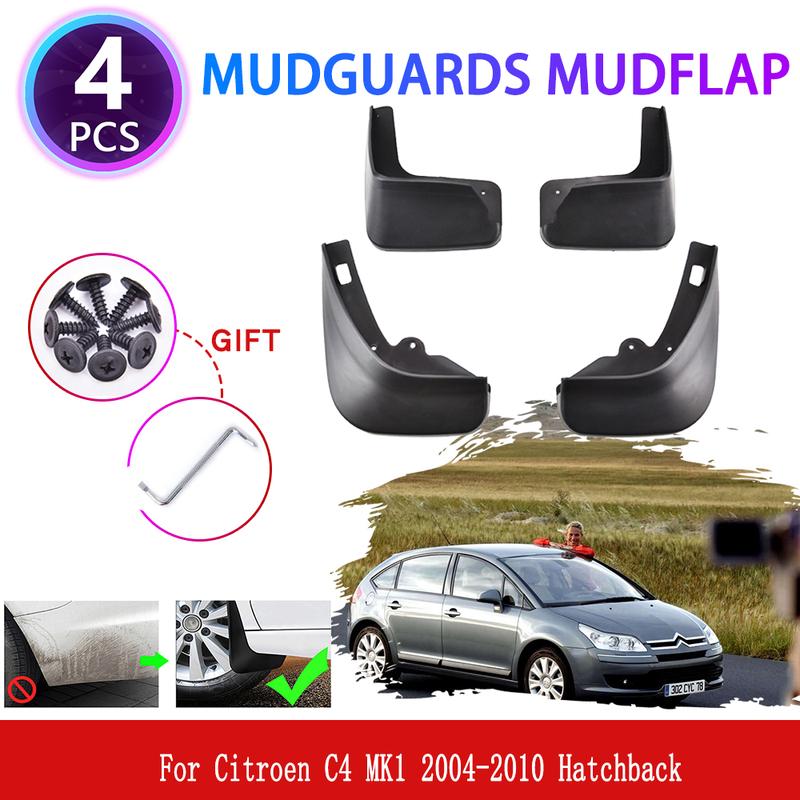 Для Citroen C4 MK1 2004-2010 2005 Хэтчбек Брызговики Крылья Подкрылки Защитные Накладки на Колесные Арки Аксессуары для Стайлинга Колес