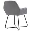 Dining Room Chairs 6 pcs Grey Velvet