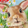 Полная дрель Алмазная картина Кролик Алмазная художественная мозаика Животное Вышивка