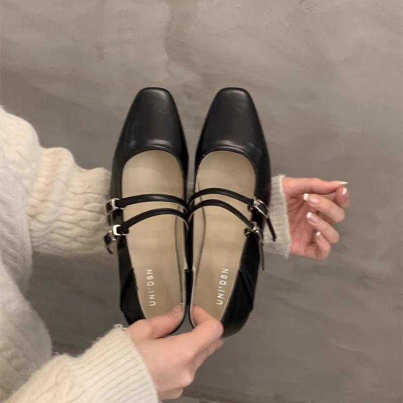 Серебристые туфли Мэри Джейн на массивном каблуке, темпераментные одиночные туфли с неглубоким носком и одним ремешком, женская обувь