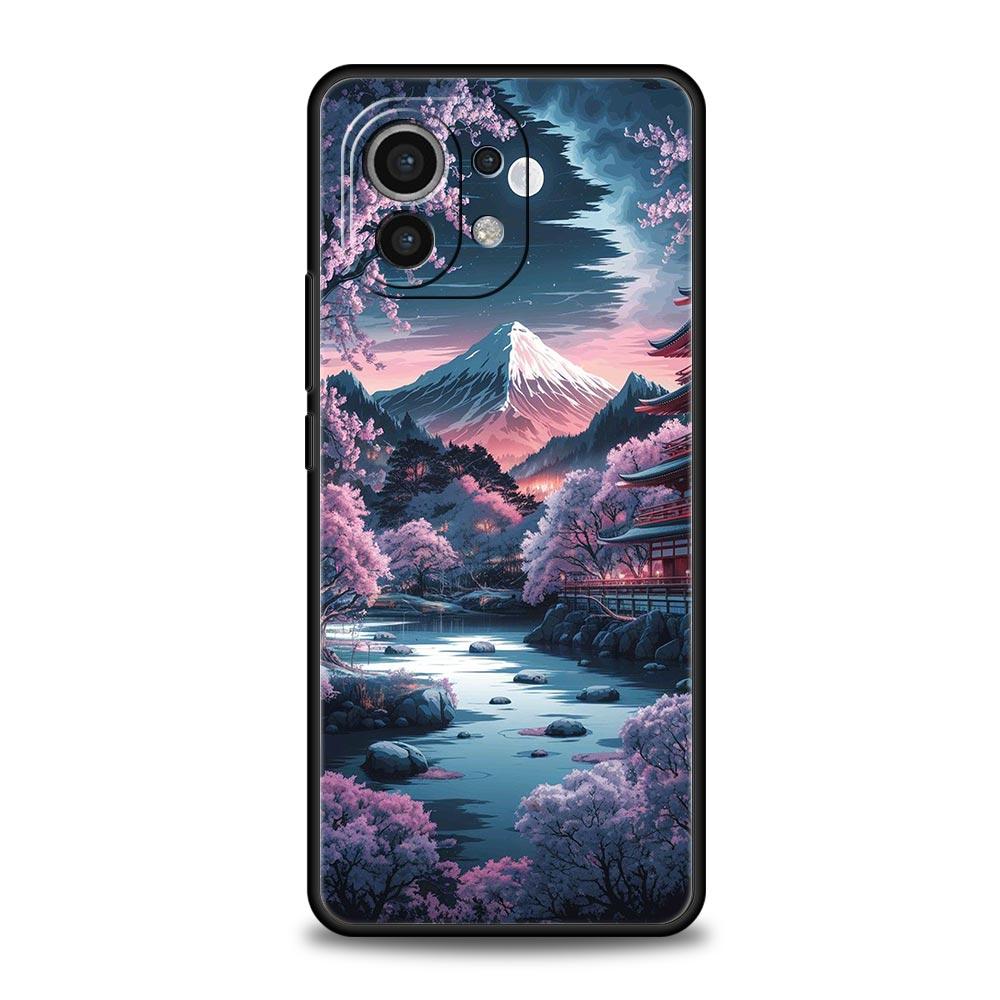 Розовый закат в горах Чехол для телефона для Xiaomi Mi 17 15 14 13 12 11 Ultra 15T 14T 13T 12T 11T Pro Lite 5G Мягкий ТПУ Чехол Capas