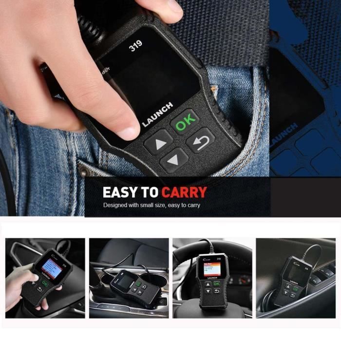 Автоматический считыватель кодов Cr319 Инструмент диагностики неисправностей автомобиля Obdii Eobd